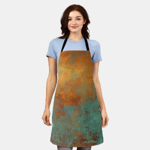Trendy Rich Copper Patina Metallic Apron