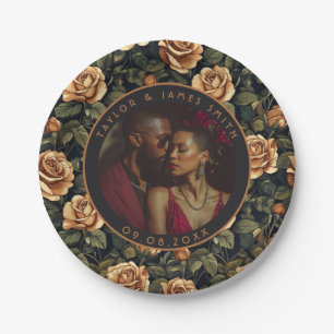 Trendy Rose Bridal Dress Plates For Thank You Gift
