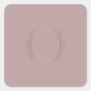 Trendy Rose Gold Blank Template Add Text Design Square Sticker
