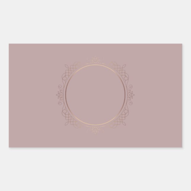 Trendy Rose Gold Blank Template Add Your Own Text Sticker (Front)