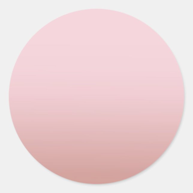 Trendy Rose Gold Blank Template Add Your Text Classic Round Sticker (Front)