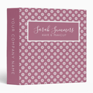 Trendy Rose Gold Floral Stylish Pattern Girly Binder
