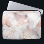 Trendy Rose Gold Geometric Marble  Laptop Sleeve<br><div class="desc">Trendy rose gold geometric marble pattern.</div>