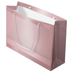 Trendy Rose Gold Glamour Elegant Modern Template Large Gift Bag