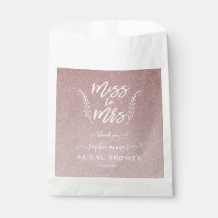 Trendy Rose Gold Miss To Mrs Bridal Shower Favour Bag