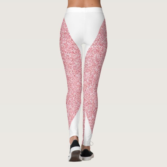 Trendy Rose Gold Modern Elegant Template Leggings (Back)