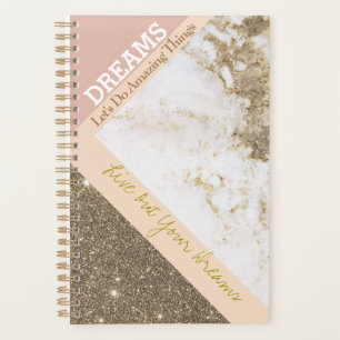 Trendy Rose Gold Pink Faux Marble Dreams