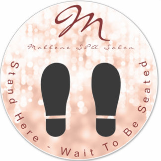 Trendy Rose Gold Sparkling SPA étage autocollant