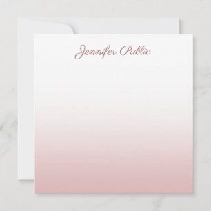 Trendy Rose Gold Template Calligraphed Script Name