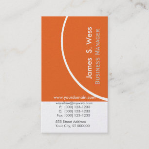 Trendy Round Half BOLD Abstract Modern Colour Business Card