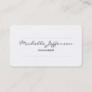 Trendy Rounded Corner Script Manager Business Card