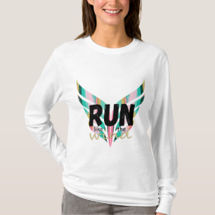 Trendy run like the wind running shirt paintstroke