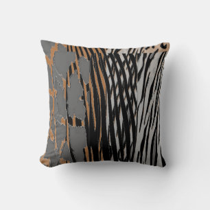 Trendy Rustic Animal Printed Zebra Stripe Pillow