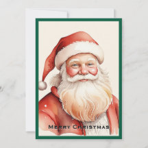 Trendy Rustic Retro Classic Santa Claus
