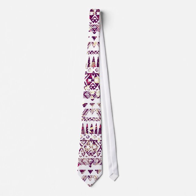 Trendy Rustic Tribal Aztec Pattern Tie (Front)