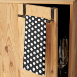 Trendy Rustic White Polka Dots Template Black Kitchen Towel<br><div class="desc">Custom Elegant Classic Rustic White Polka Dots Template Cute Kitchen & Dining / Table & Kitchen Linens / Black Kitchen Towel.</div>