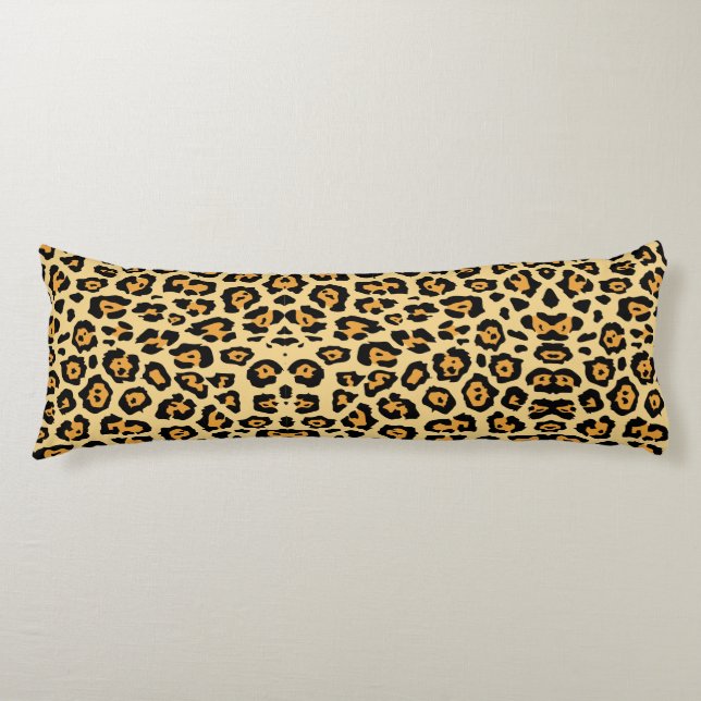 trendy safari fashion leopard spots cheetah print body pillow (Front)