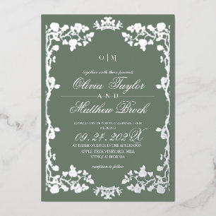 Trendy Sage Green Floral The Wedding of