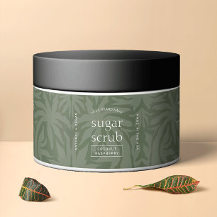 Trendy Sage Green Skincare Jar Waterproof Label