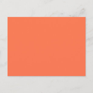 Trendy Salmon Coral Colour Ready to Customize Postcard