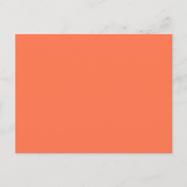 Trendy Salmon Coral Colour Ready to Customize Postcard (Front)