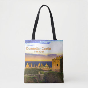 Trendy Scotland's Dunnottar Castle -- Clan Keith Tote Bag