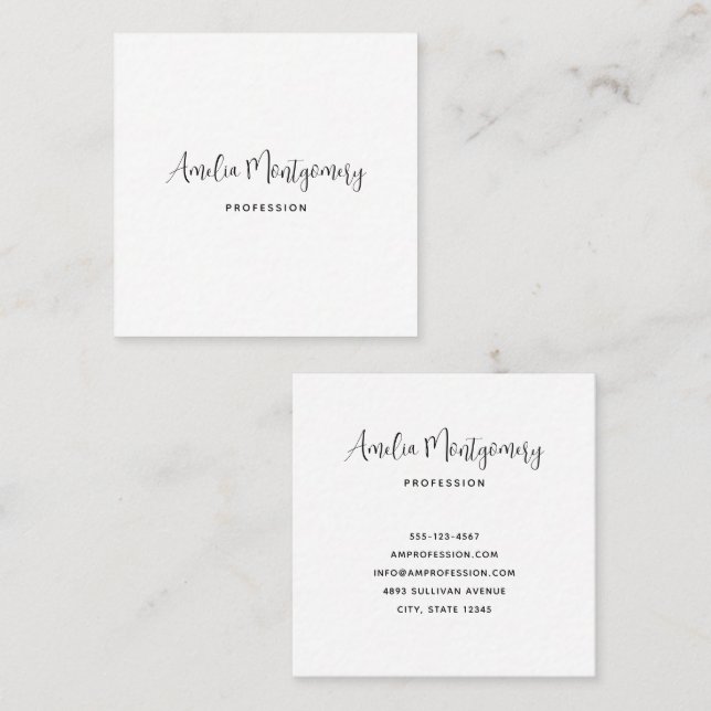 Trendy Script + Dongle Business Card Template (Front/Back)