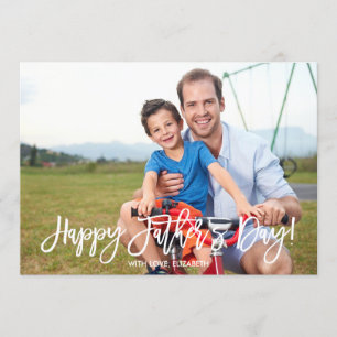 Trendy Script Father's Day Photo Card