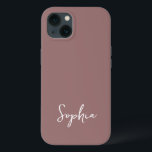 Trendy Script Modern Custom Signature Name Blush iPhone 13 Case<br><div class="desc">Fresh and stylish,  this trendy signature script design features your custom name in stylish earth tones. Personalize with your custom background colour by using the editing tool at the bottom of the personalization tab and make this your own unique,  perfect accessory!</div>