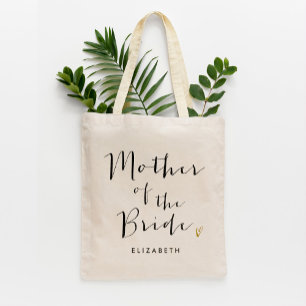 Trendy Script "Mother of the Bride" Tote Bag