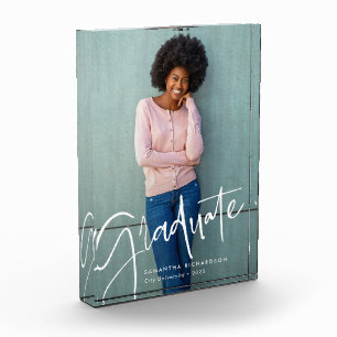 Trendy Script Overlay Graduate Photo Block