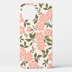 Trendy seamless vintage floral pattern. Endless pr iPhone 12 Case