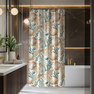Trendy Seaside Curtain Pastel Maritime Bath Look
