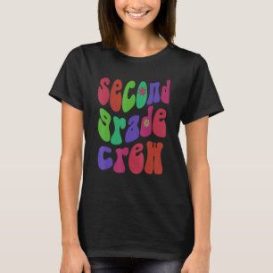 Trendy Second Grade Crew Teacher Hello 2nd Gr Vint T-Shirt