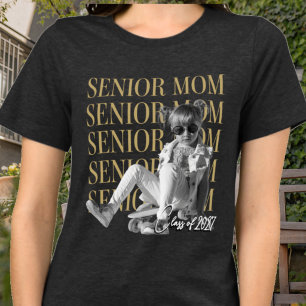 Trendy Senior Mom Retro Childhood Class of 2027 Tri-Blend Shirt
