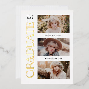 Trendy Serif Multiple Photo Graduation 