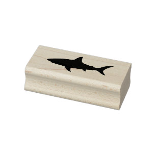 Trendy Shark Design Rubber Stamp