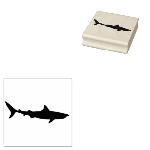 Trendy Shark  Rubber Stamp