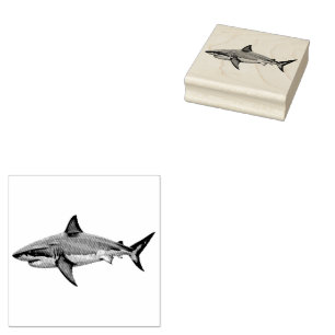 Trendy Shark Rubber Stamp