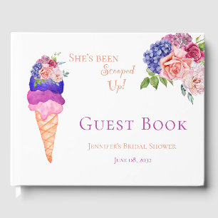 Trendy She's Scooped Up Ice Cream Bridal Shower Guest Book