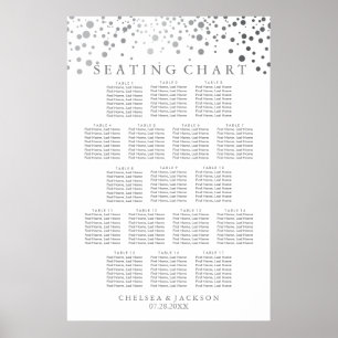 Trendy Silver Dots - Seating Chart ( 17 )