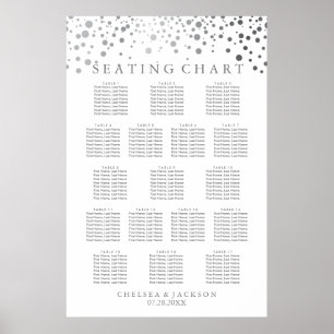 Trendy Silver Dots - Seating Chart ( 17 )