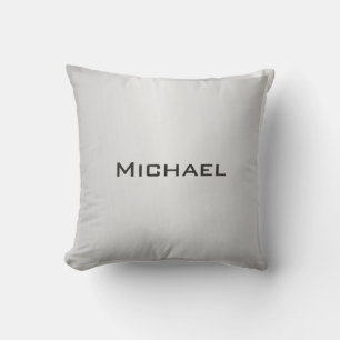 Trendy Silver Grey Modern Professional Throw Pillow