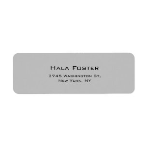 Trendy Silver Grey Plain Elegant Modern Style