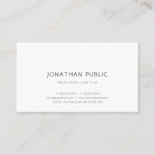Trendy Simple Design Elegant Modern Template Business Card