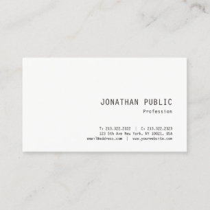 Trendy Simple Design Professional Elegant Template Business Card