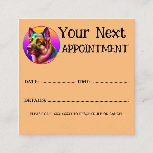 Trendy Simple Pet Veterinarian Clinic Appointment Card (Front)