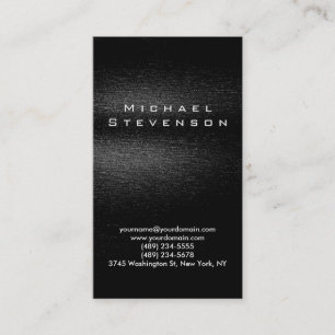 Trendy Simple Plain Grey Black Business Card
