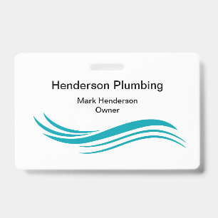 Trendy Simple Plumber Staff Business Badges