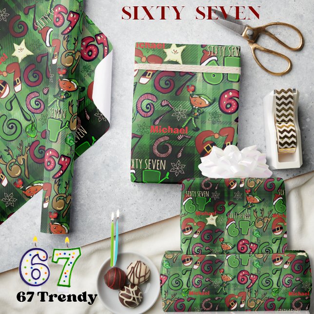 Trendy Sixty Seven  Wrapping Paper I Lucky 67 (Trendy Sixty Seven Wrapping Paper I Lucky 67)